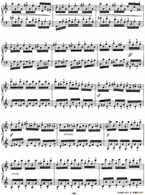 40首车尔尼Op.299钢琴快速练习曲（NO.20）