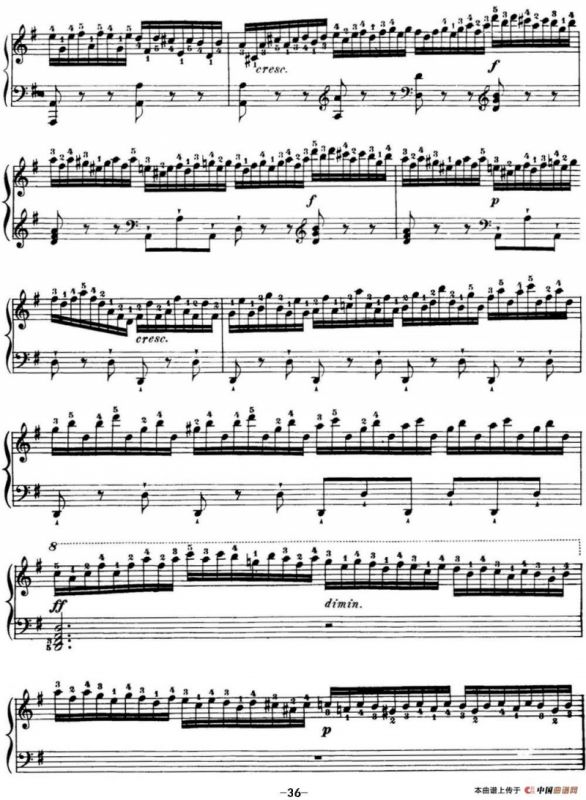 40首车尔尼Op.299钢琴快速练习曲（NO.16）