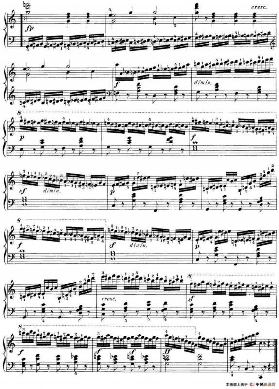 40首车尔尼Op.299钢琴快速练习曲（NO.15）