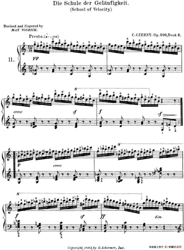 40首车尔尼Op.299钢琴快速练习曲（NO.11）