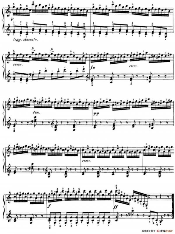 40首车尔尼Op.299钢琴快速练习曲（NO.11）