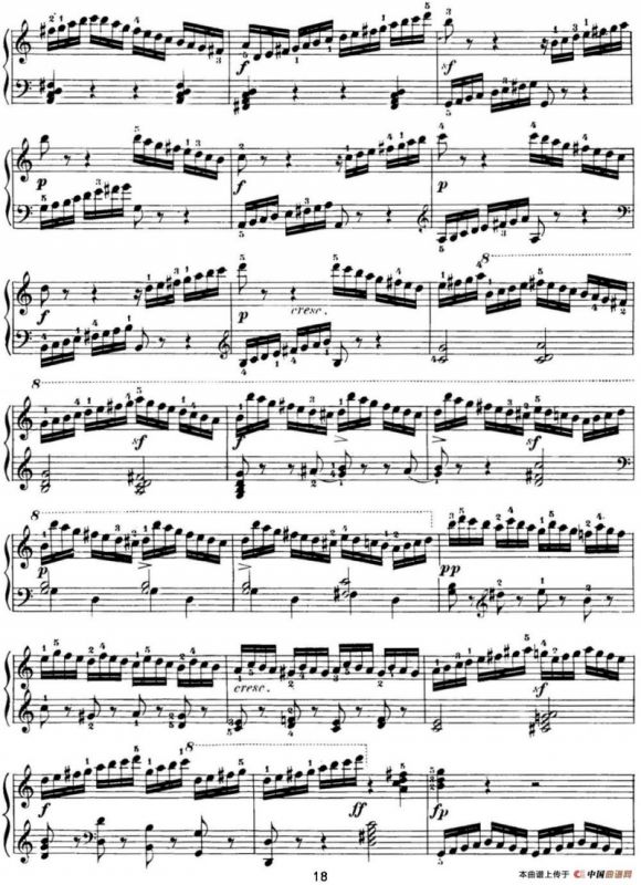 40首车尔尼Op.299钢琴快速练习曲（NO.9）