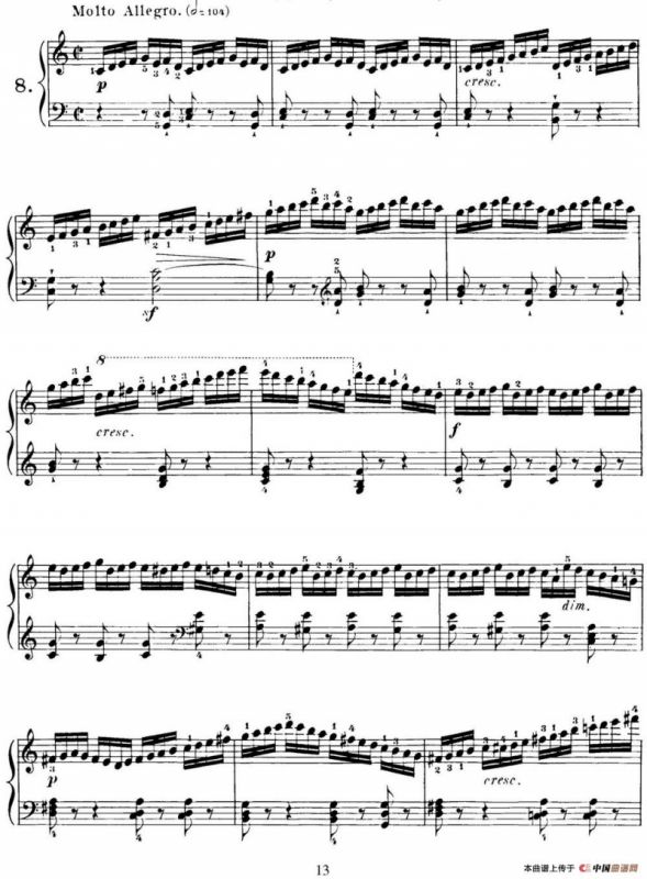 40首车尔尼Op.299钢琴快速练习曲（NO.8）