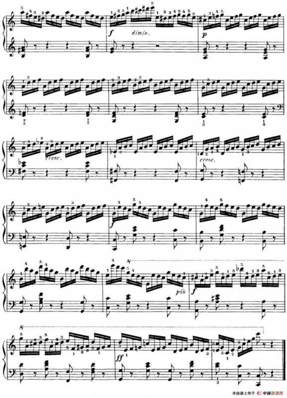 40首车尔尼Op.299钢琴快速练习曲（NO.6）