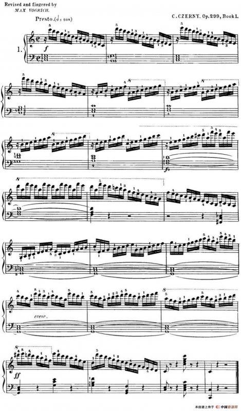 40首车尔尼Op.299钢琴快速练习曲（NO.1）
