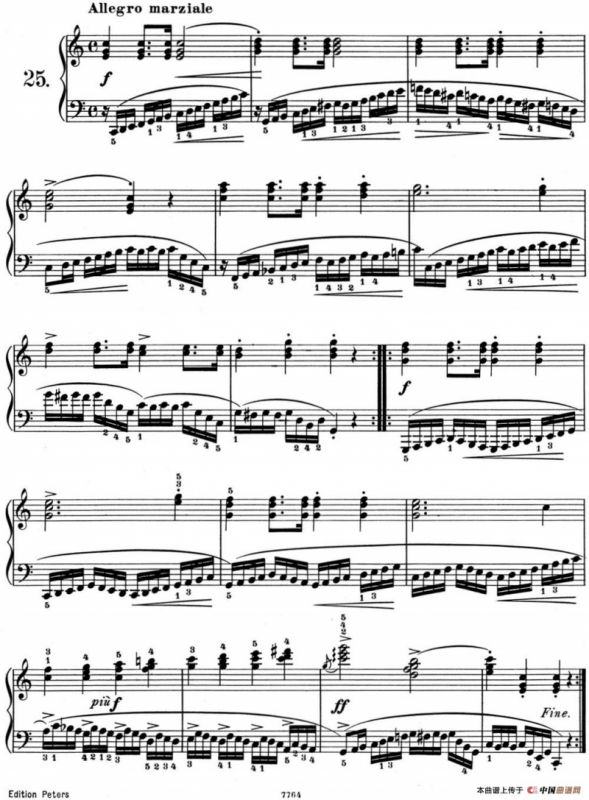 25首车尔尼Op.748练习曲（NO.25）