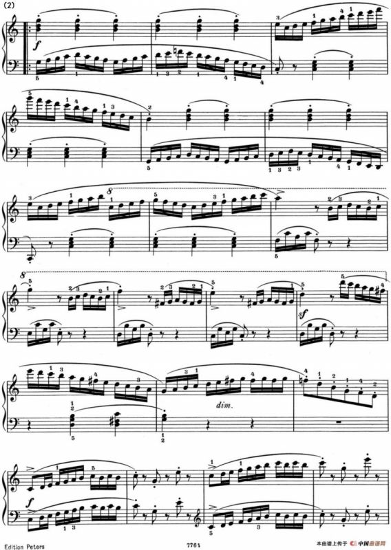 25首车尔尼Op.748练习曲（NO.17）