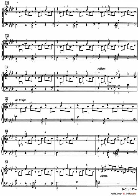 50首莱蒙钢琴练习曲 作品37（NO.44）