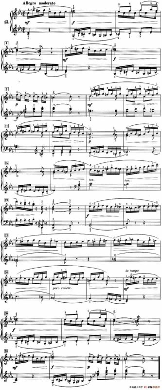 50首莱蒙钢琴练习曲 作品37（NO.43）