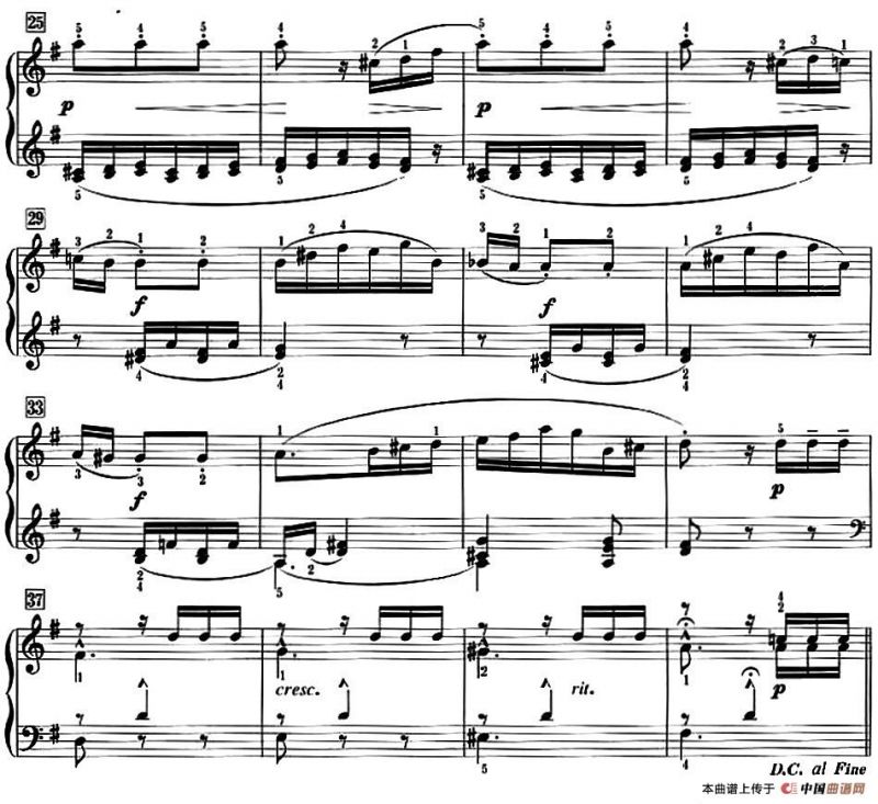 50首莱蒙钢琴练习曲 作品37（NO.42）