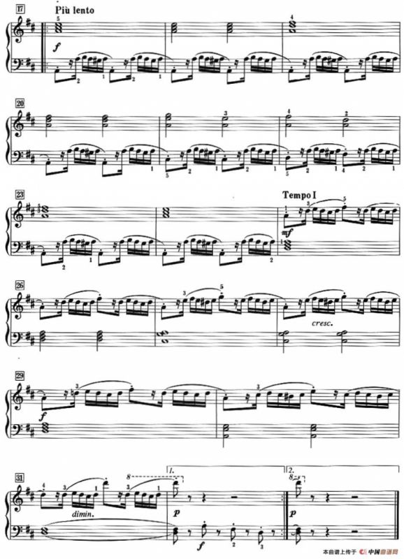 50首莱蒙钢琴练习曲 作品37（NO.41）