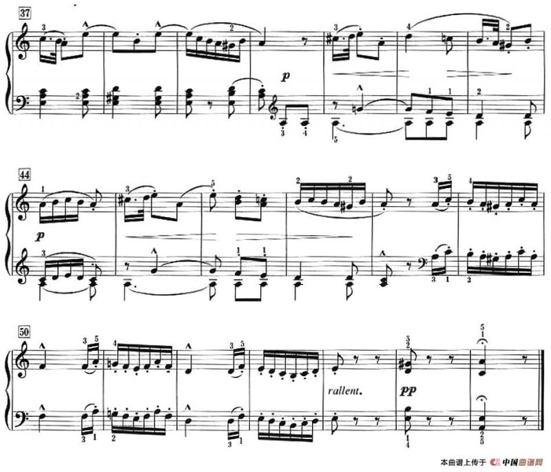 50首莱蒙钢琴练习曲 作品37（NO.38）