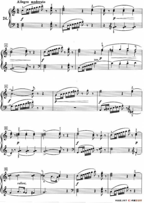 50首莱蒙钢琴练习曲 作品37（NO.24）