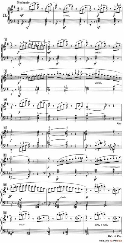 50首莱蒙钢琴练习曲 作品37（NO.23）