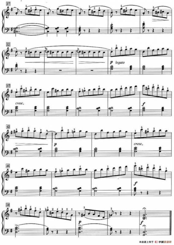 50首莱蒙钢琴练习曲 作品37（NO.7）