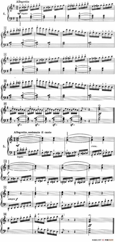 50首莱蒙钢琴练习曲 作品37（NO.4-No.5）