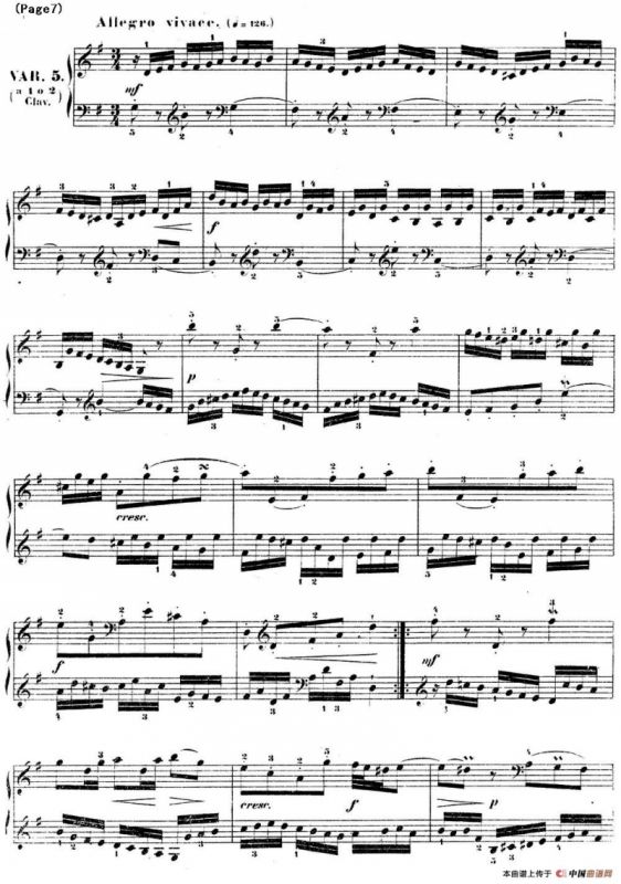 哥德堡变奏曲 巴赫 Goldberg Variationen BWV988