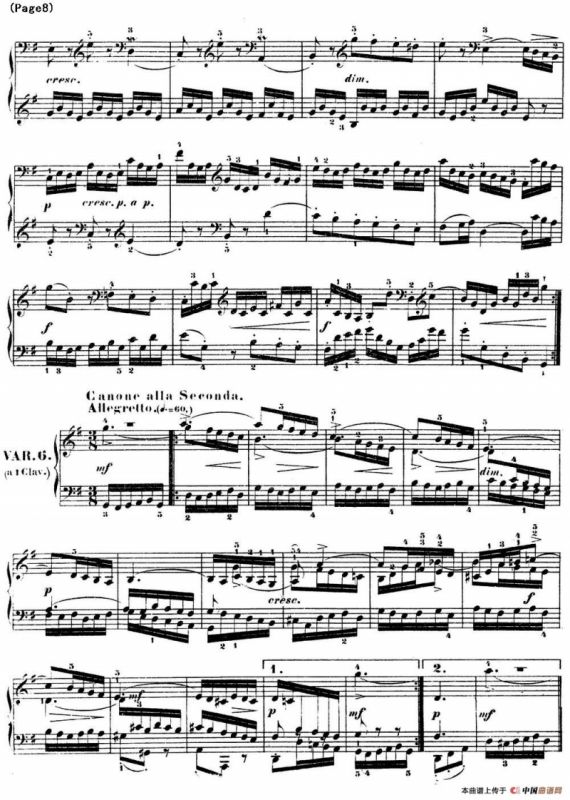 哥德堡变奏曲 巴赫 Goldberg Variationen BWV988