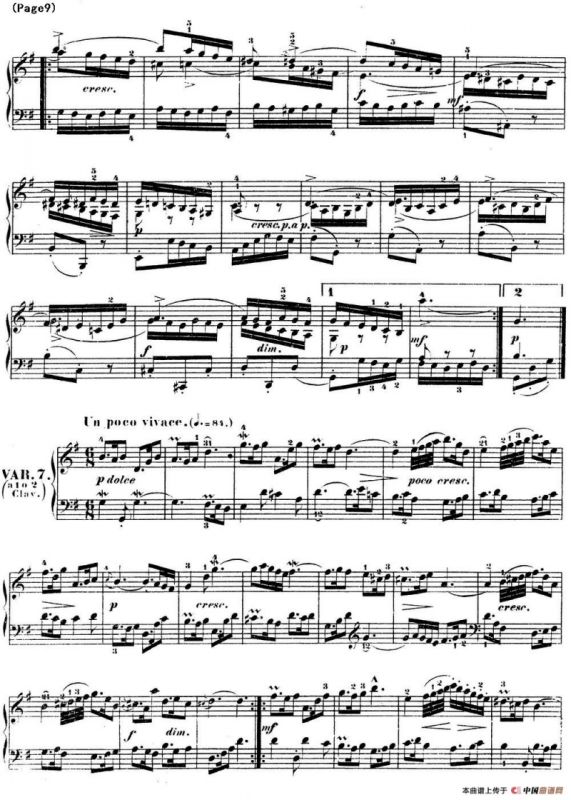 哥德堡变奏曲 巴赫 Goldberg Variationen BWV988