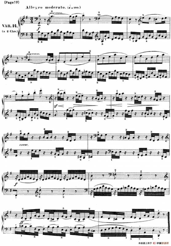 哥德堡变奏曲 巴赫 Goldberg Variationen BWV988