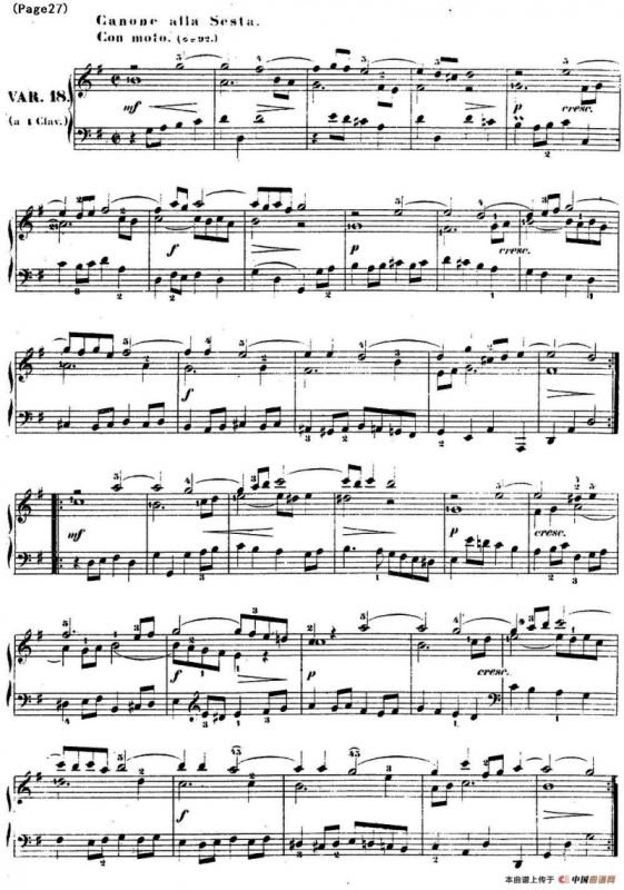 哥德堡变奏曲 巴赫 Goldberg Variationen BWV988