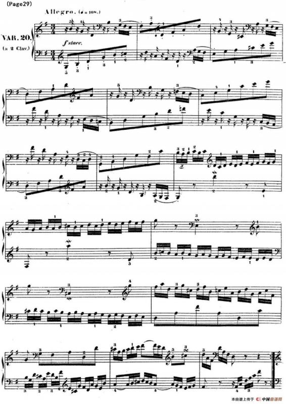 哥德堡变奏曲 巴赫 Goldberg Variationen BWV988