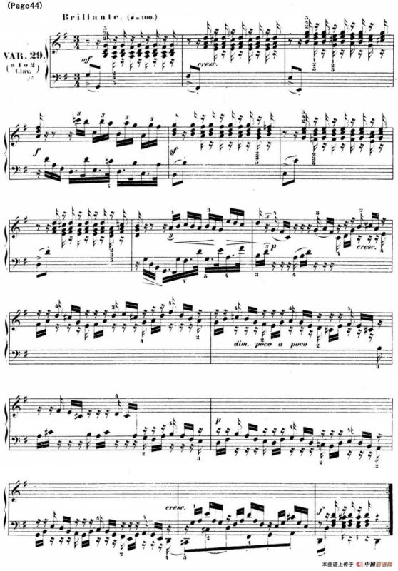 哥德堡变奏曲 巴赫 Goldberg Variationen BWV988