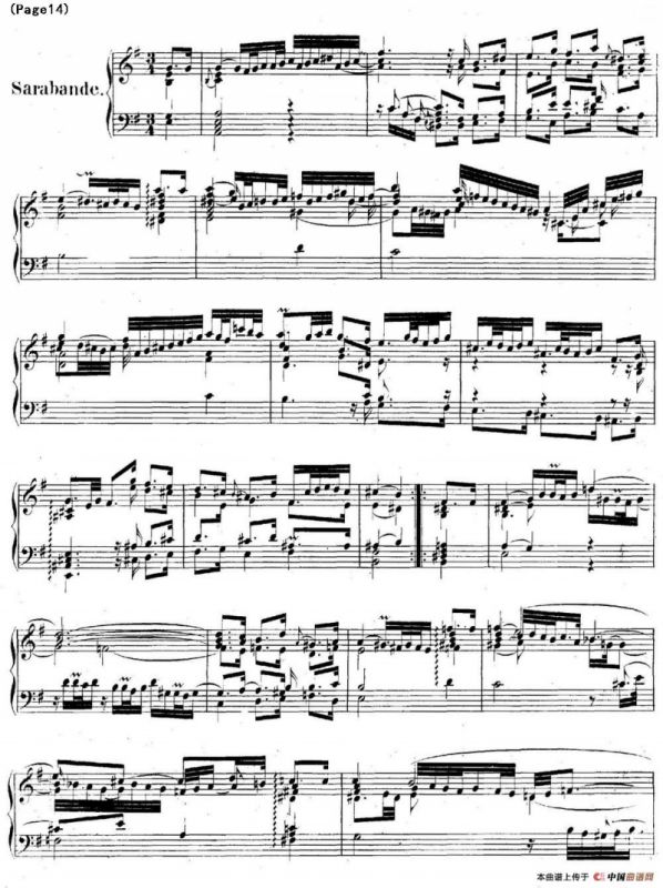 帕蒂塔6首德国组曲（No.6 e小调 巴赫 Partita e Minor BWV 830）