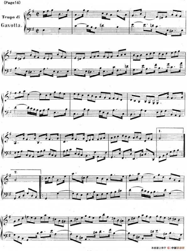 帕蒂塔6首德国组曲（No.6 e小调 巴赫 Partita e Minor BWV 830）