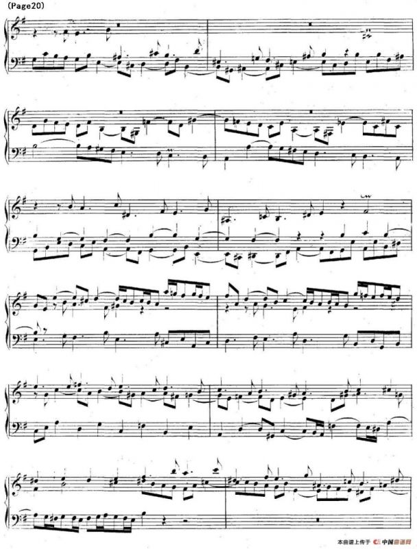 帕蒂塔6首德国组曲（No.6 e小调 巴赫 Partita e Minor BWV 830）