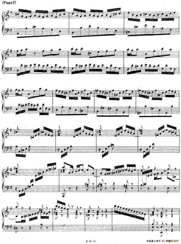 帕蒂塔6首德国组曲（No.5 G大调 巴赫 Partita G Major BWV 829）