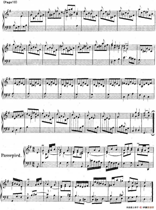 帕蒂塔6首德国组曲（No.5 G大调 巴赫 Partita G Major BWV 829）