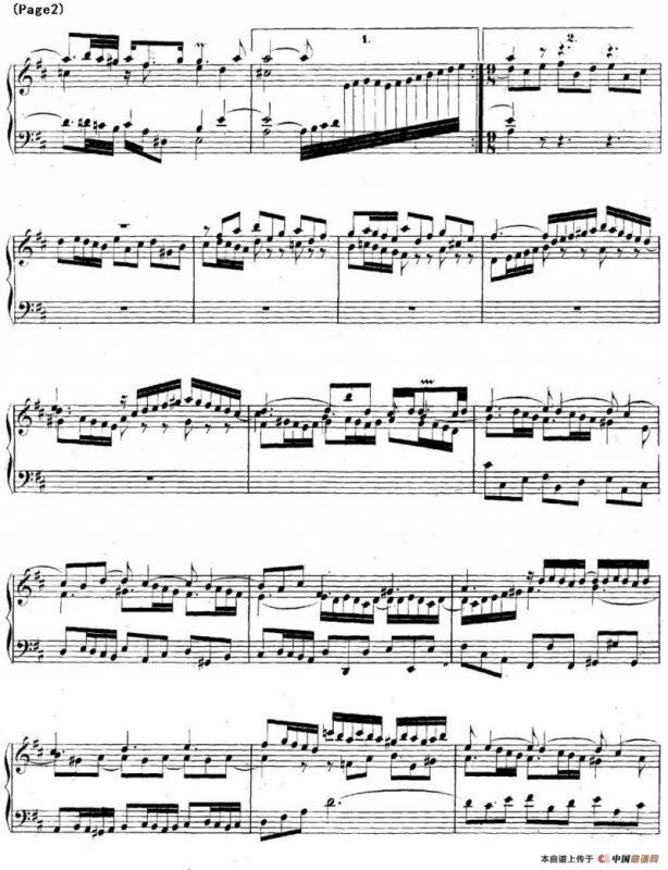 帕蒂塔6首德国组曲（No.4 D大调 巴赫 Partita D Major BWV 828）