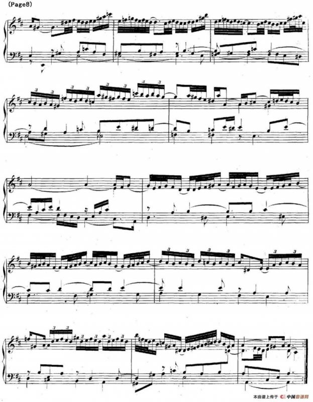 帕蒂塔6首德国组曲（No.4 D大调 巴赫 Partita D Major BWV 828）