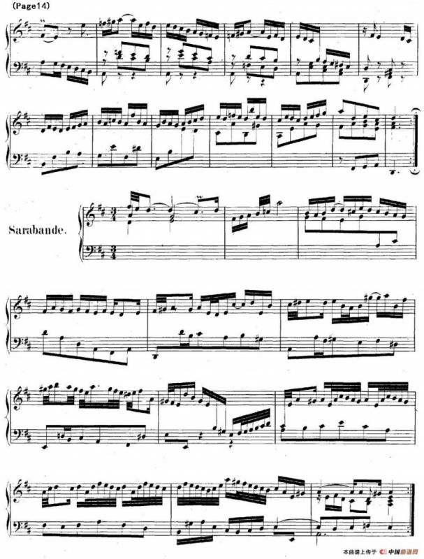 帕蒂塔6首德国组曲（No.4 D大调 巴赫 Partita D Major BWV 828）