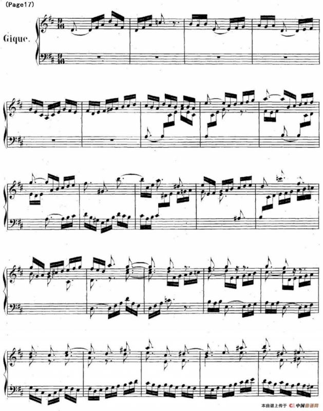 帕蒂塔6首德国组曲（No.4 D大调 巴赫 Partita D Major BWV 828）