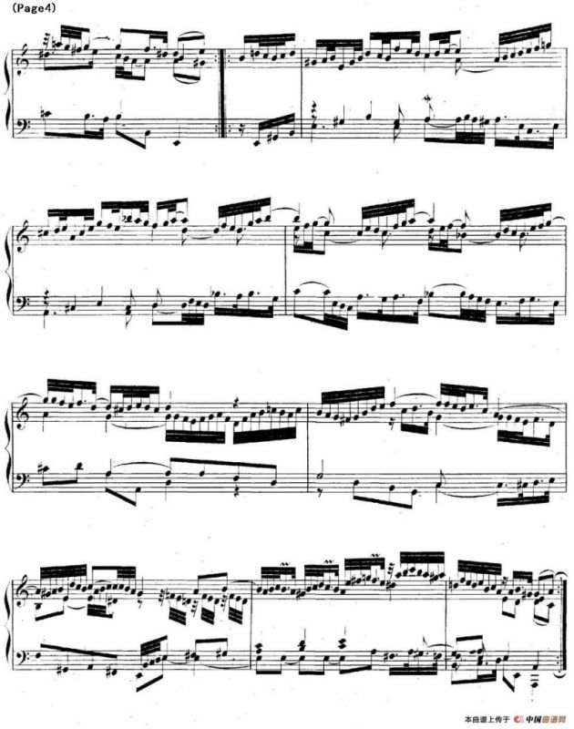 帕蒂塔6首德国组曲（No.3 a小调 巴赫 Partita a Minor BWV 827）