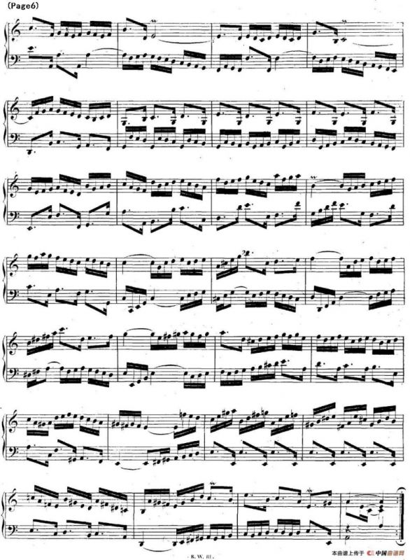 帕蒂塔6首德国组曲（No.3 a小调 巴赫 Partita a Minor BWV 827）