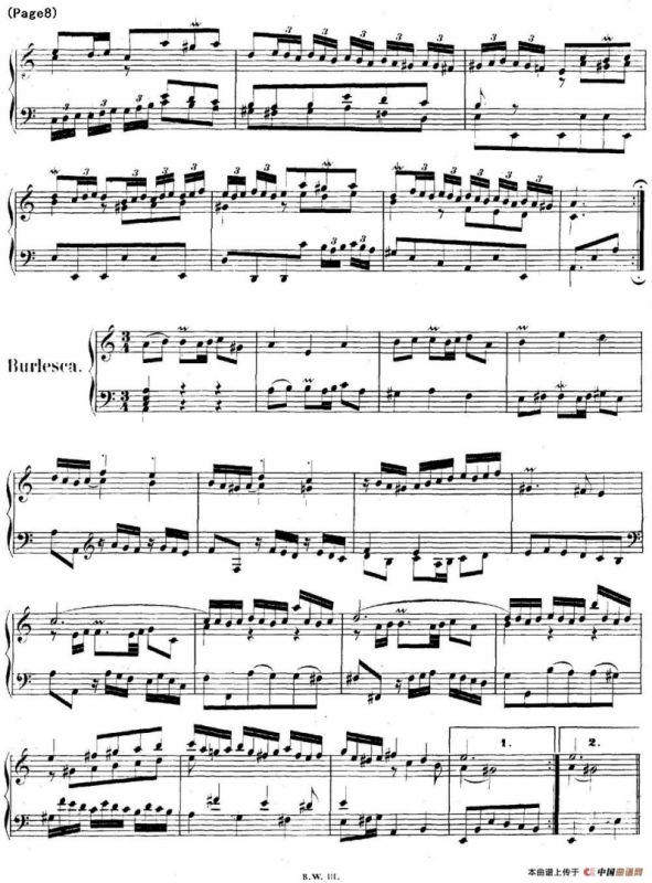 帕蒂塔6首德国组曲（No.3 a小调 巴赫 Partita a Minor BWV 827）