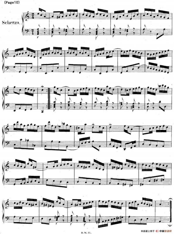 帕蒂塔6首德国组曲（No.3 a小调 巴赫 Partita a Minor BWV 827）