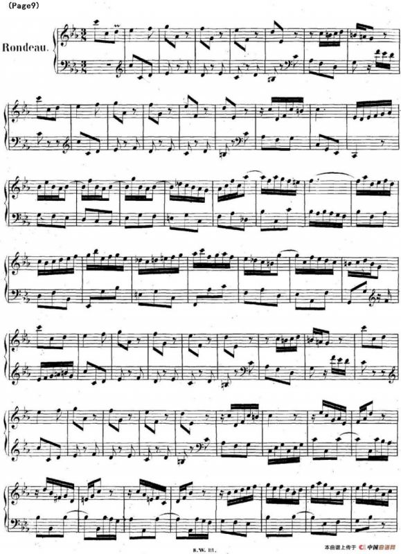 帕蒂塔6首德国组曲（No.2 c小调 巴赫 Partita c Minor BWV 826）