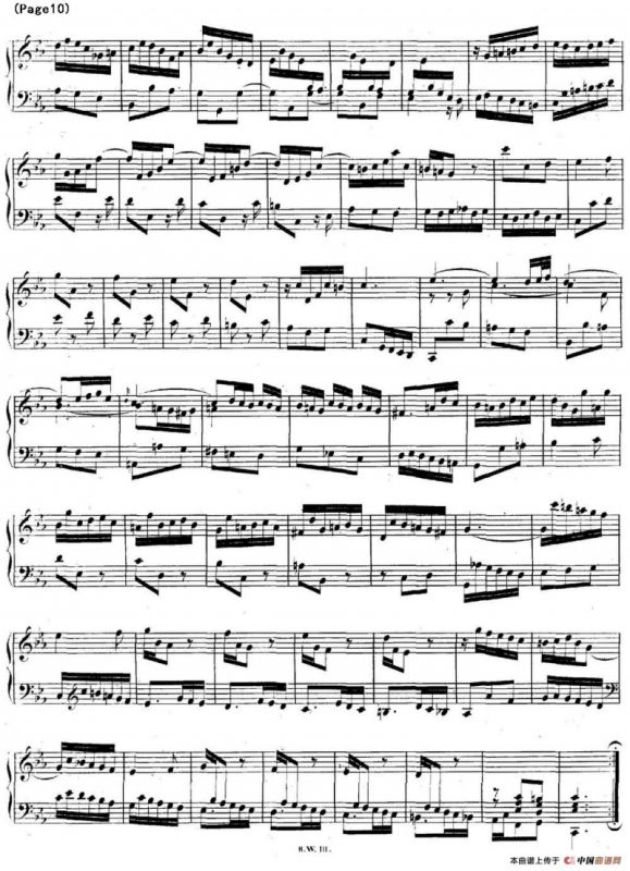 帕蒂塔6首德国组曲（No.2 c小调 巴赫 Partita c Minor BWV 826）