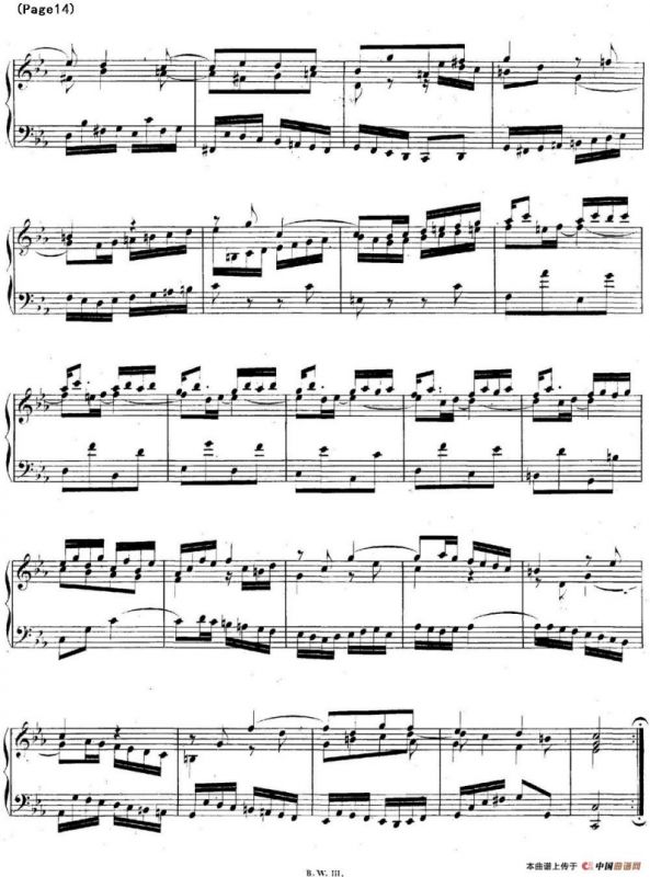 帕蒂塔6首德国组曲（No.2 c小调 巴赫 Partita c Minor BWV 826）