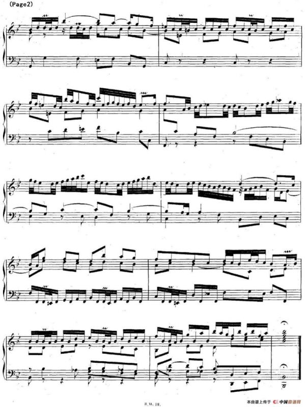 帕蒂塔6首德国组曲（No.1 降B大调 巴赫 Partita B-flat Major BWV825）