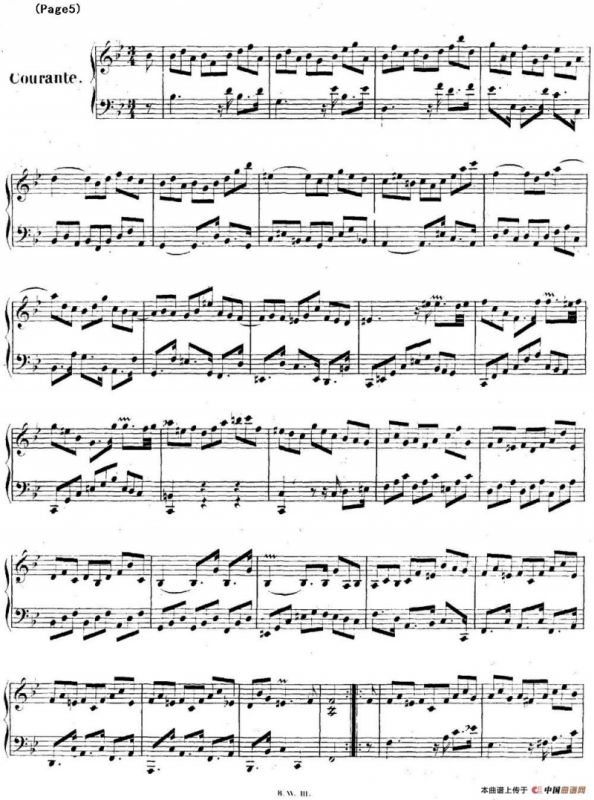 帕蒂塔6首德国组曲（No.1 降B大调 巴赫 Partita B-flat Major BWV825）