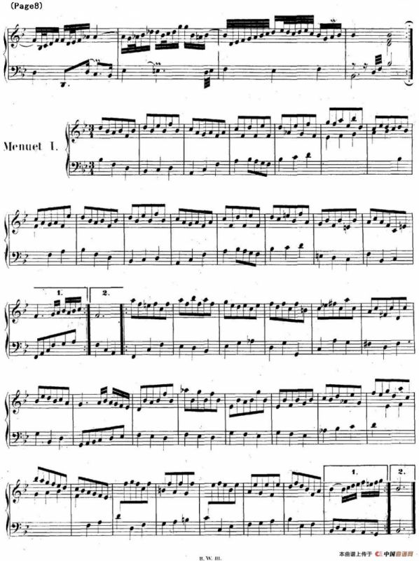 帕蒂塔6首德国组曲（No.1 降B大调 巴赫 Partita B-flat Major BWV825）