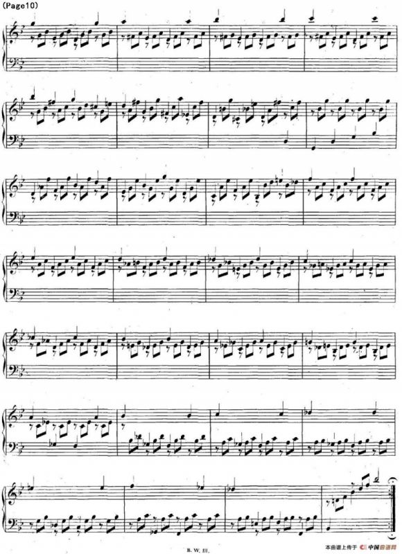 帕蒂塔6首德国组曲（No.1 降B大调 巴赫 Partita B-flat Major BWV825）