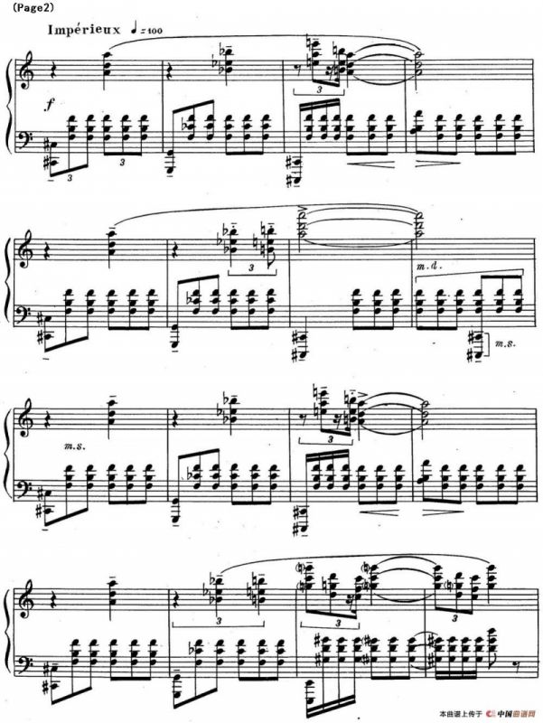 斯克里亚宾3首钢琴练习曲 Op65（No.3）