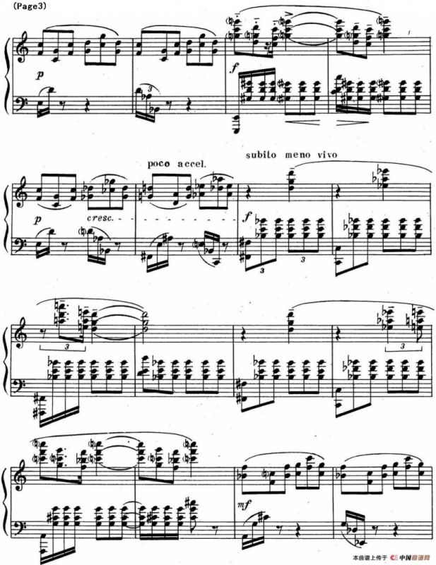 斯克里亚宾3首钢琴练习曲 Op65（No.3）