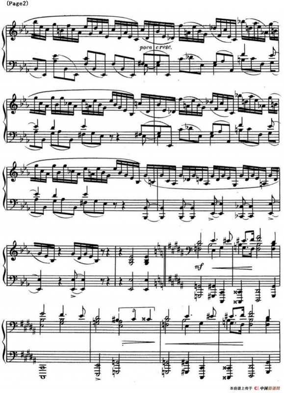 斯克里亚宾8首钢琴练习曲 Op42（No.8 Alexander Scriabin Etudes）